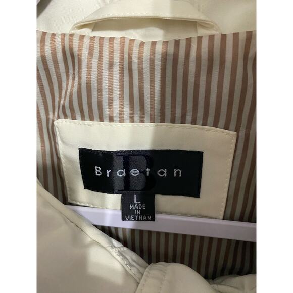 Braetan Coat Women's Large Khaki Green Beige Big Front Pockets - Picture 2 of 9